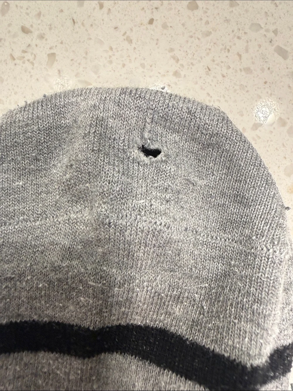 Men's GAP Grey Crew Socks with Black Stripes